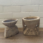 Load image into Gallery viewer, Wood pillar candle holder
