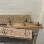 Load image into Gallery viewer, Wood triple coat hook
