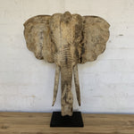 Load image into Gallery viewer, Wood Elephant Head on Stand
