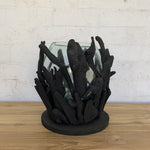 Load image into Gallery viewer, Wood and Glass Candle Holder
