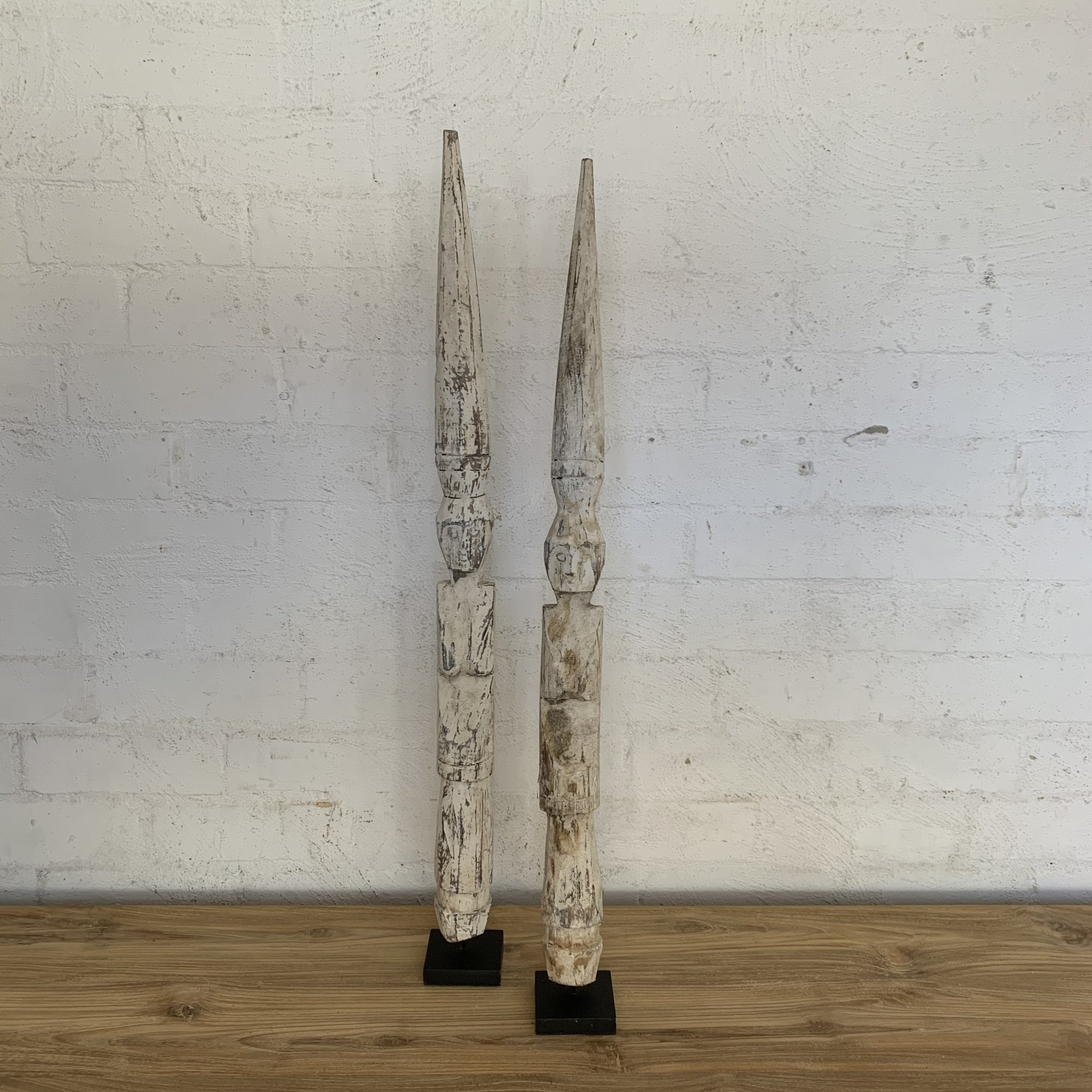 Wood Statue White Wash