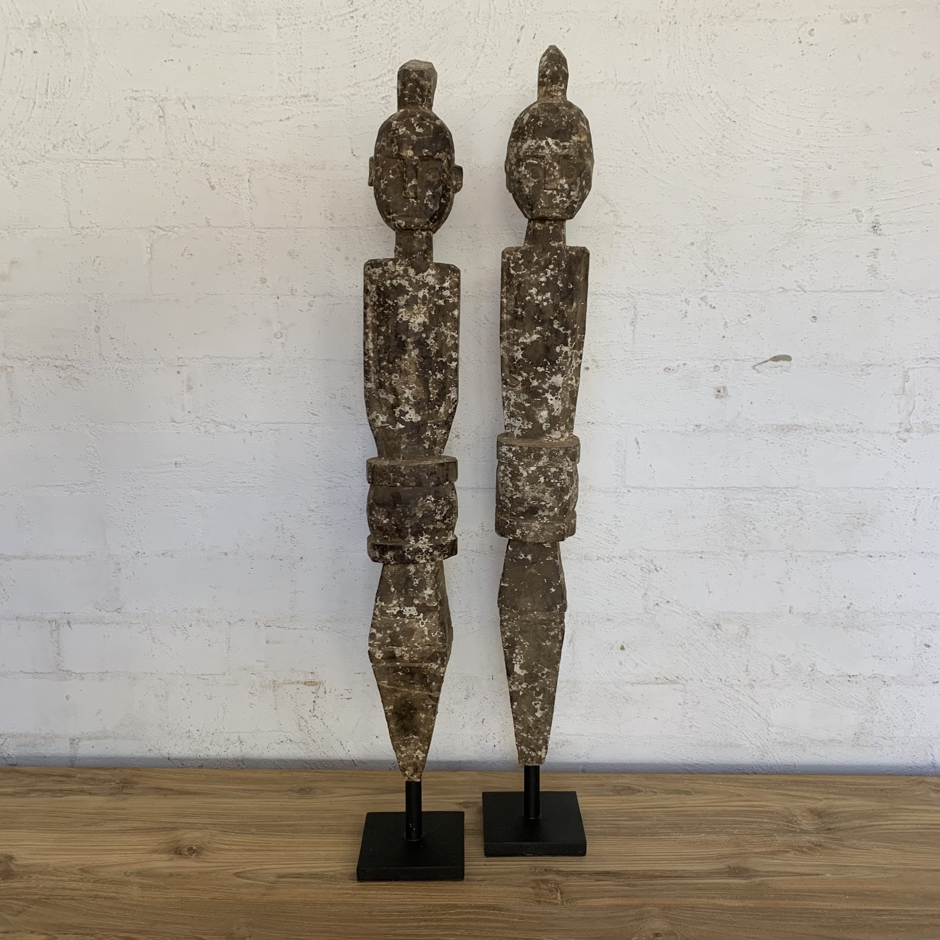Wood Staue on Stand