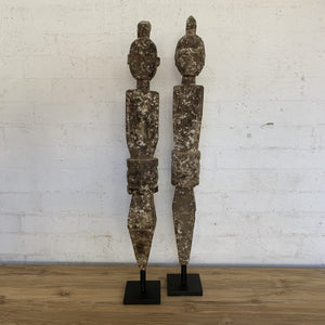 Wood Staue on Stand